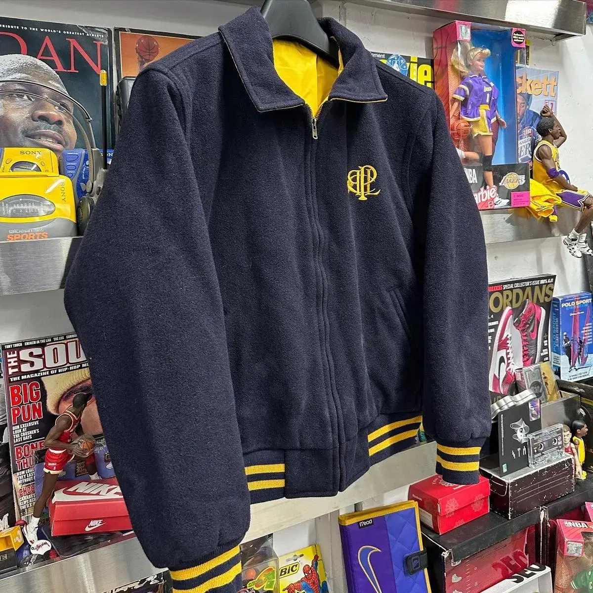 90s polo sport wool jk 폴로스포츠 양면 울 바시티 자켓