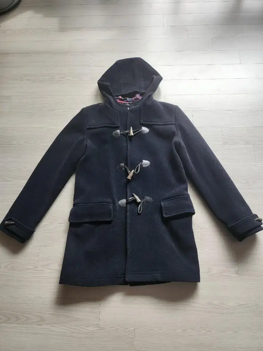 Genuine A.P.C Hooded Toggle Wool Coat - S