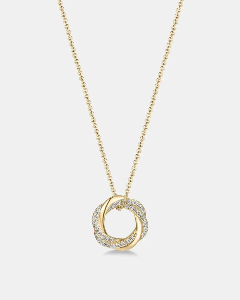 (23 Years New)Australian Zirconia Mestige Empowerment 18K Gold Necklace