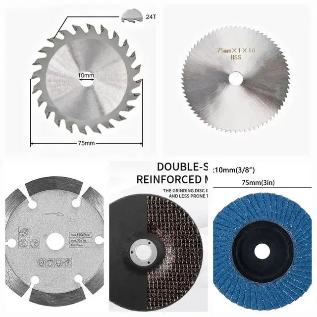 3인치 그라인더날 75mm 내경10mm 밀워키 보쉬 웍스 메타보 호환