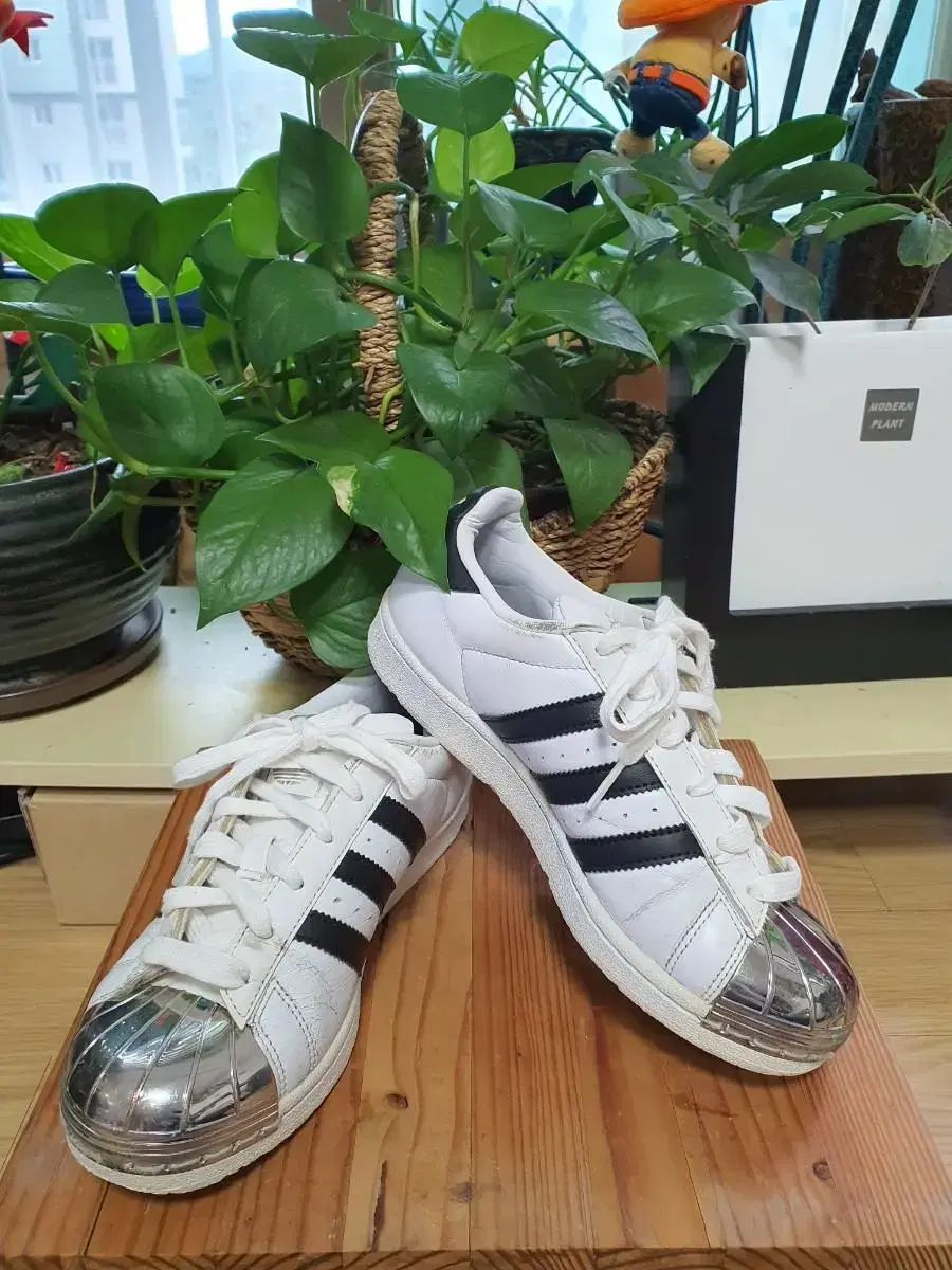 adidas 아디다스 슈퍼스타 메탈 토 화이트 흰검225-230