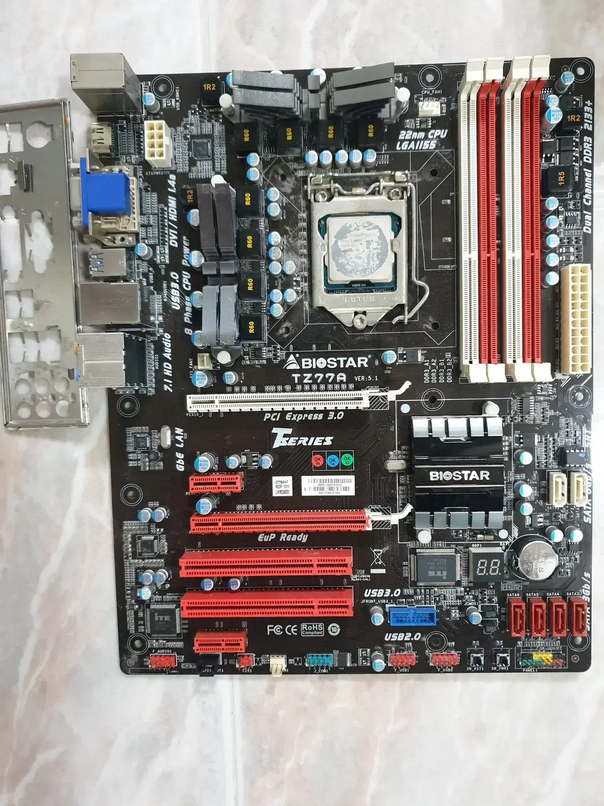 i7 3770  바이오스타 TZ77A ssd128g 램16g 10만원