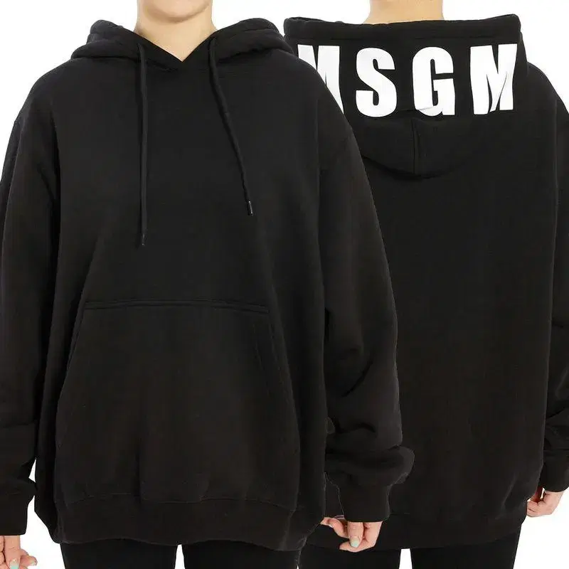 MSGM 정품 기모 후드티 블랙 xs