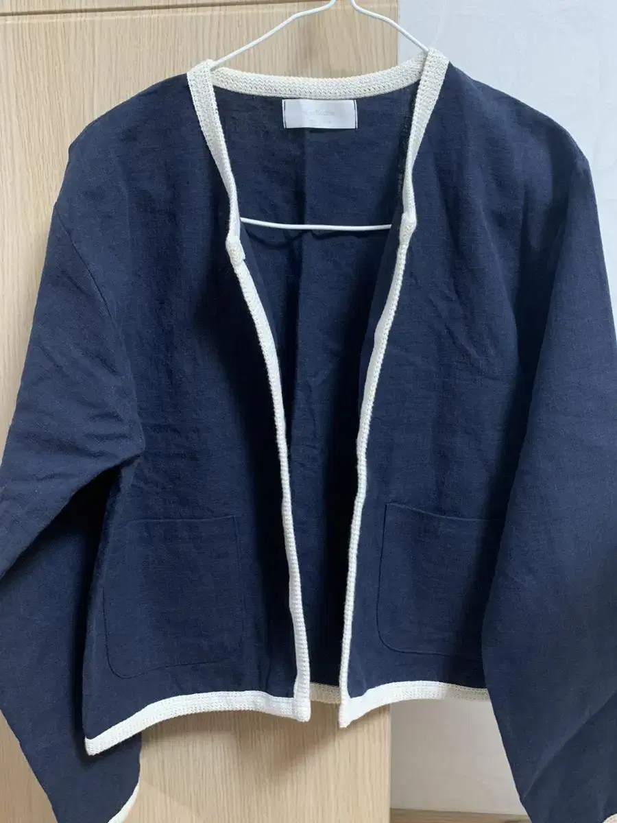 Linen Navy Cardigan