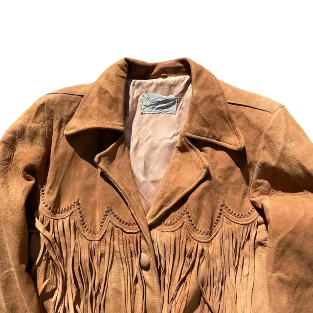 60s pioneer wear hippie fringe jacket