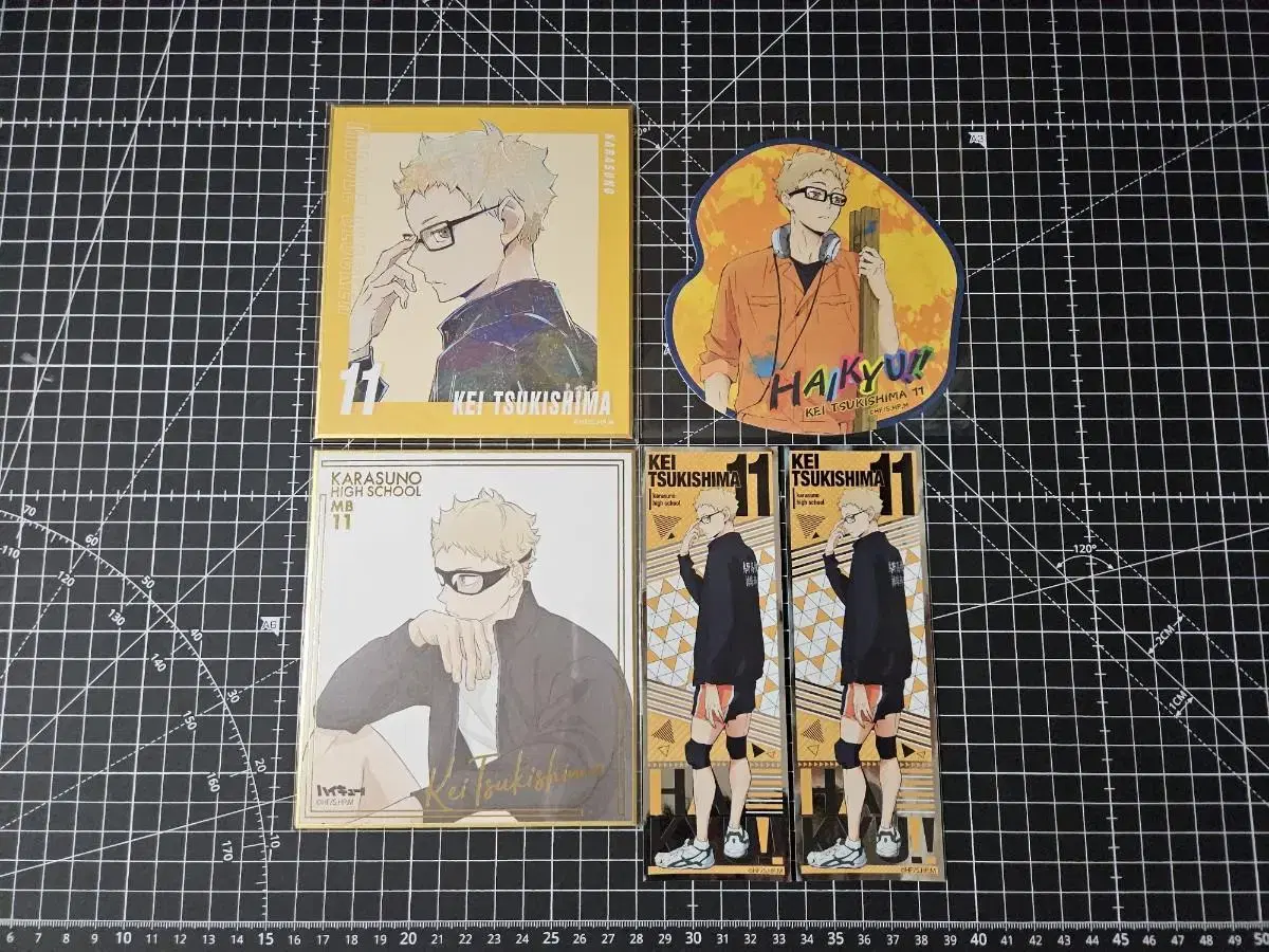 Haikyuu Tsukishima Kei Relaxation Aniart Colored Paper Painting Long Sticker