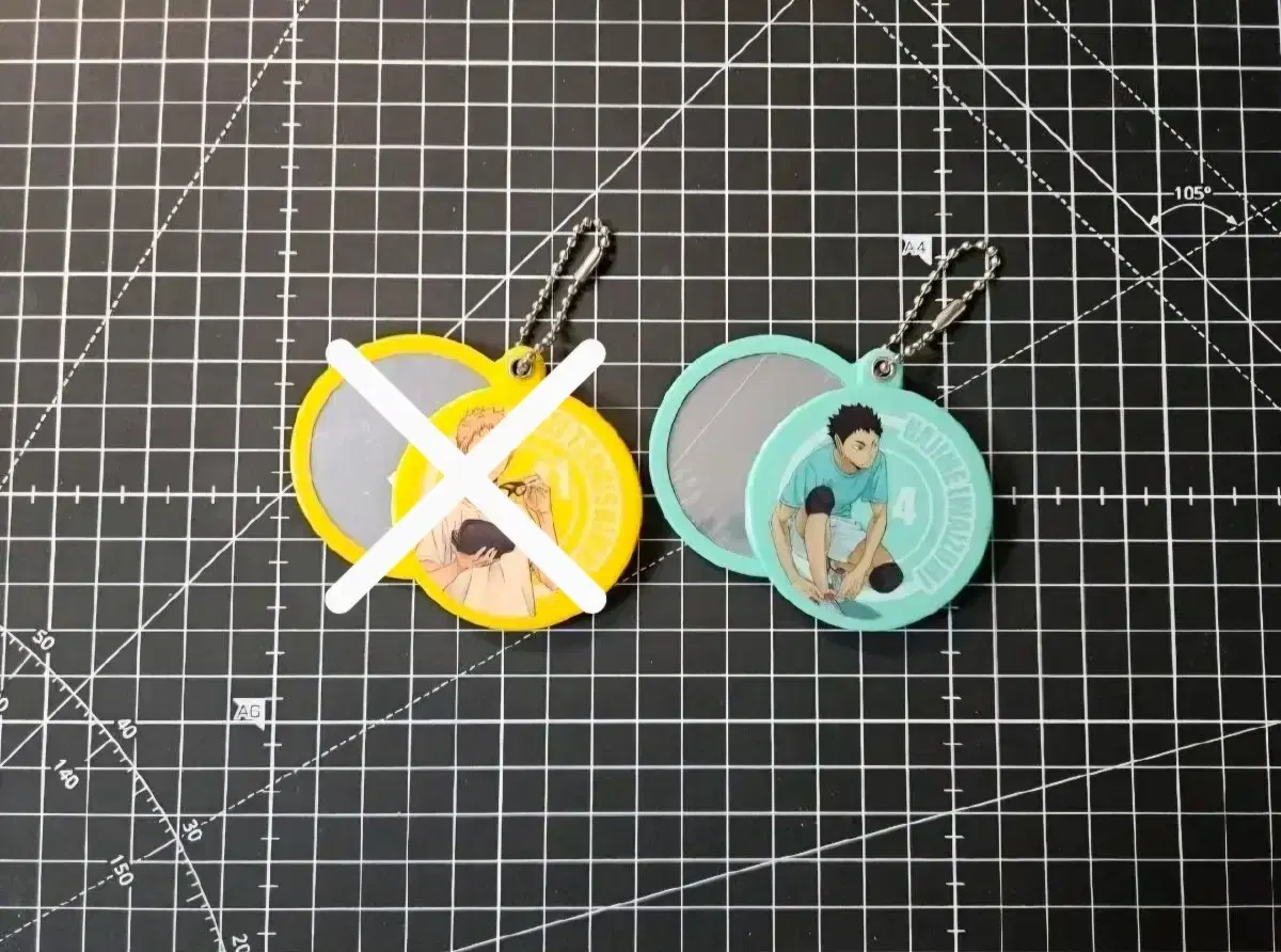 Haikyuu Tsukishima Kei Hajime Iwaizumi Gachaki-ring Mini Mirror