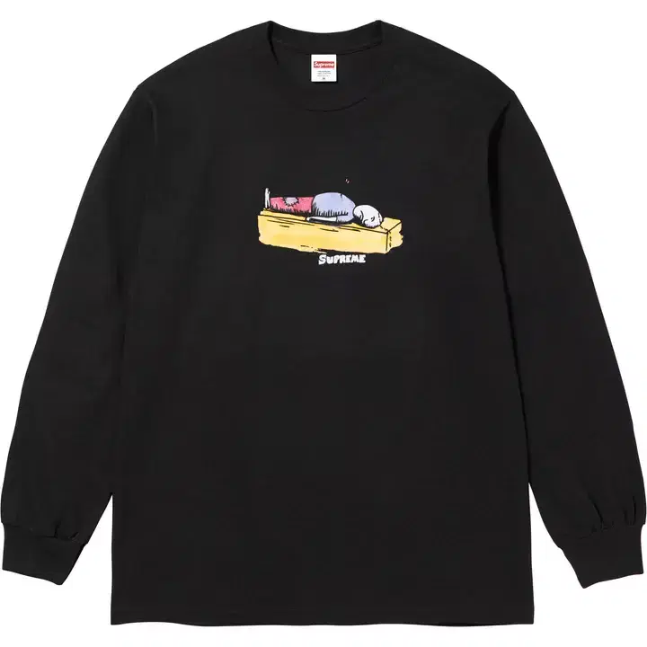 S,M,L,XL,2XL슈프림 닐 블렌더 에로우 롱슬리브 티셔츠 블랙