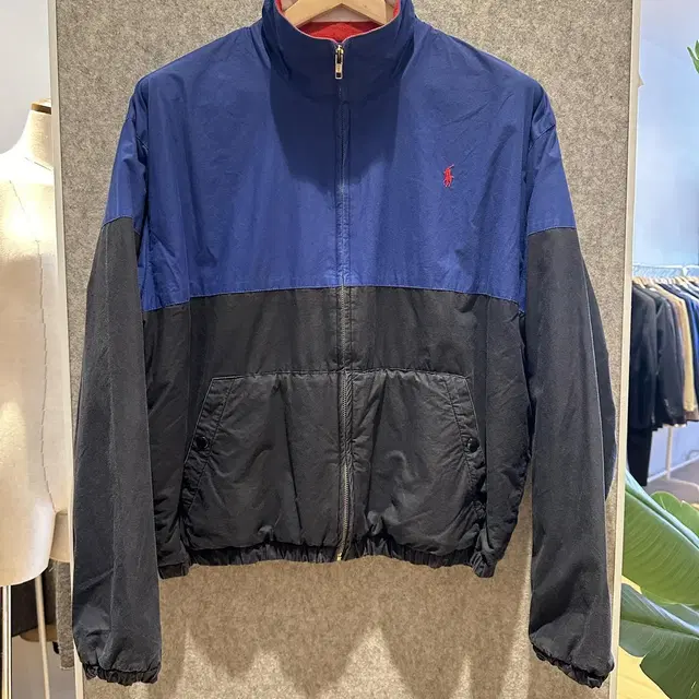 90's POLO RALPH LAUREN 컬러블록 플리스 라인 자켓