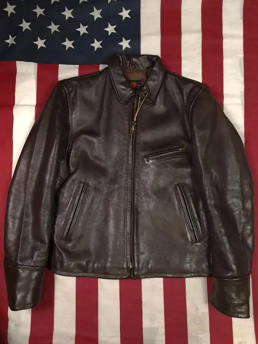 Original R.B.C Natural Leather Single Rider Jacket in Mint Condition