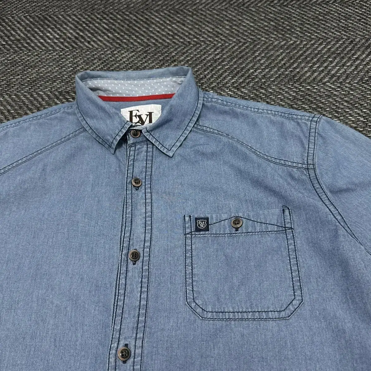 Ebisu Pocket Denim Shirt (Nambang) [Vintage One Shop]