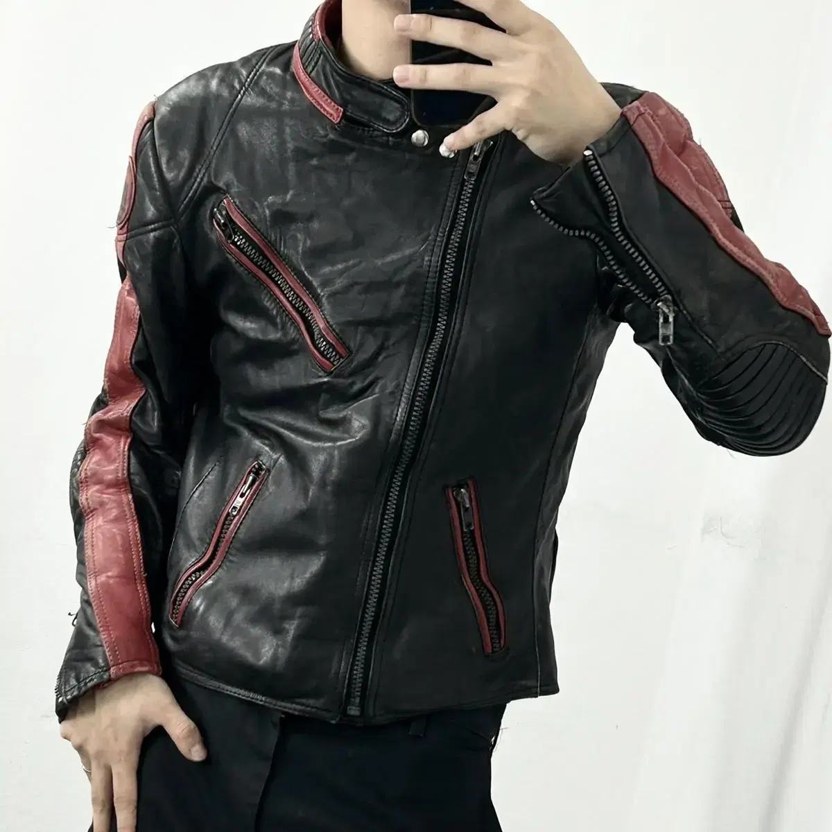 Jumbo cowhide racing jacket