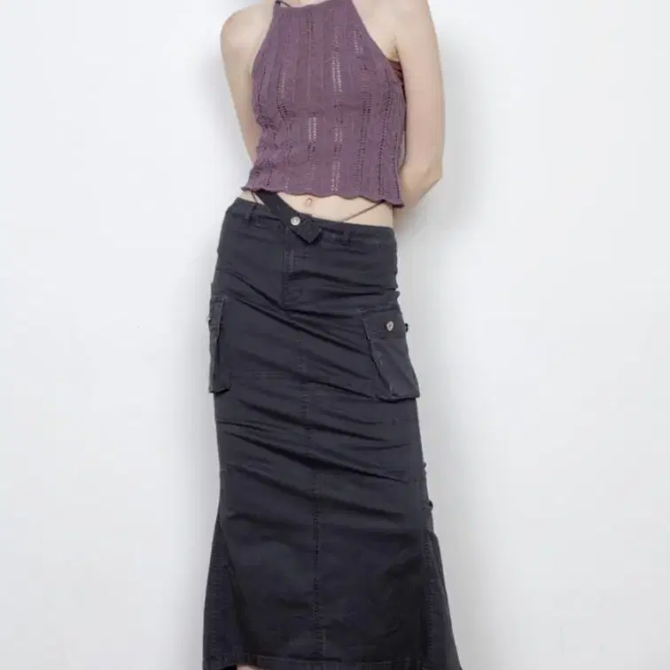 페인오어플레져 카고 스커트 NIX CARGO SKIRT charcoal