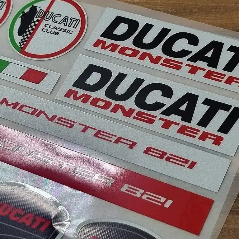 두가티 Ducati 데칼 반사 로고 엠블럼 스티커