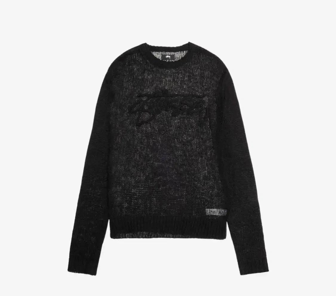 [2XL] Stussy Loose Knit Logo Sweater Black