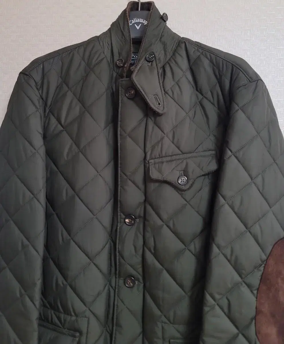 Polo Ralph Lauren men's khaki suede quilted jacket. Size S (95).