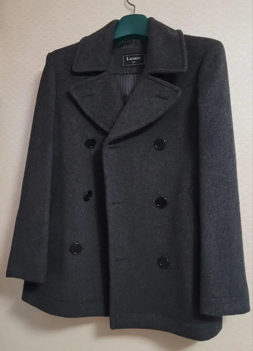 Lacoste men's chicolle wool double coat. Size 48 (95).