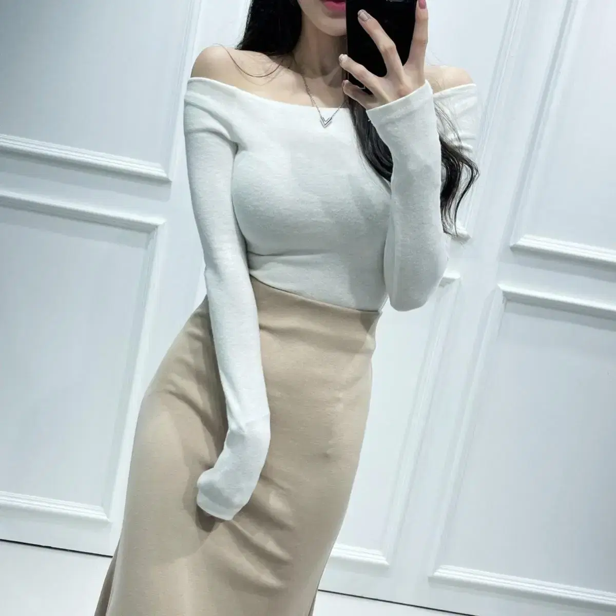 [Free Shipping]고급의류(새상품) AngoraOff Shoulder TeeBasic TeeDaily TeeInner TeeDM