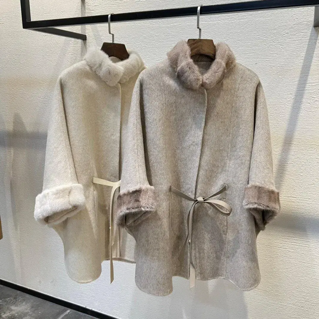 [Free shipping]High-end clothing (new) cape coatHigh-end fabricFur coatGaeulAutumnAutumn debonne