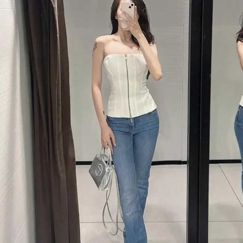 zara 자라 지퍼 오프 숄더 탑 55900-29900 택있는 새상품