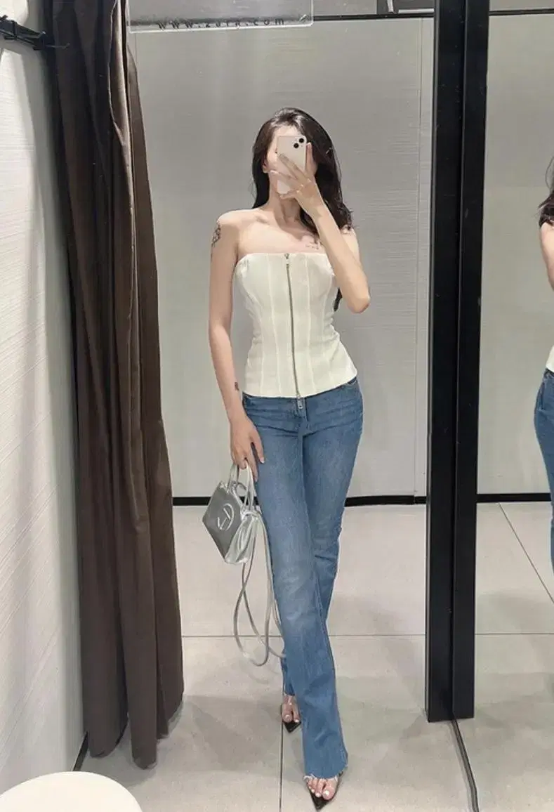 zara 자라 지퍼 오프 숄더 탑 55900-29900 택있는 새상품