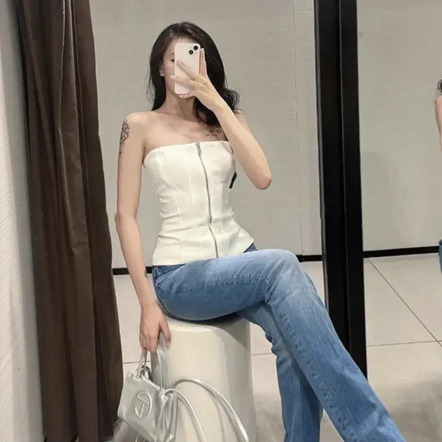 zara 자라 지퍼 오프 숄더 탑 55900-29900 택있는 새상품