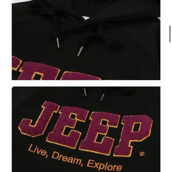 새상품) JEEP 지프 로고 후드티 M 남녀공용 기모안감