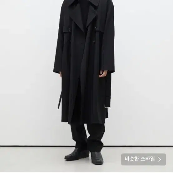 주앙옴므 OVERSIZED TRENCH COAT (BLACK) xs