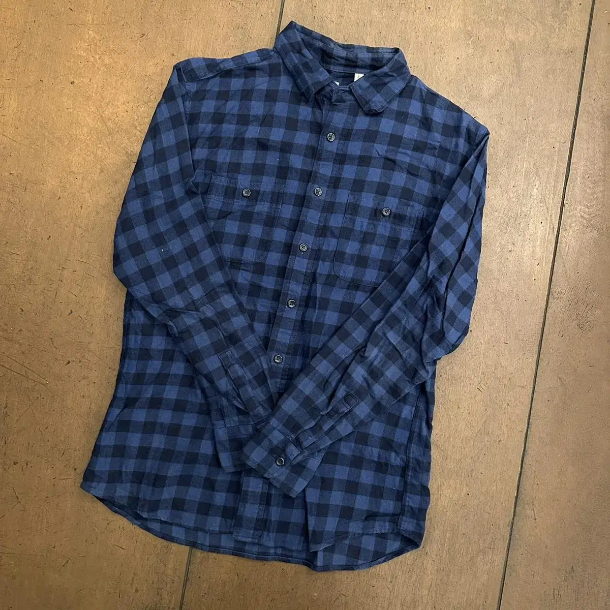 [Size 105] Uniqlo Check Shirt Bloo