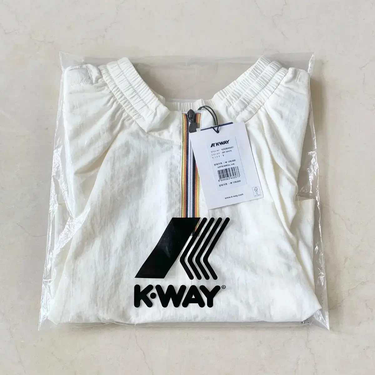 (새상품) 까웨 KWAY 우븐 숏 스커트 오프화이트 S 골프스커트