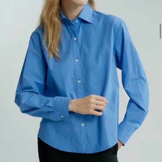 오어 Basic Cotton Shirt Blue