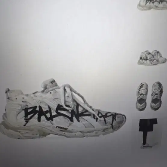 발렌시아가 Graffiti Runner lace-up