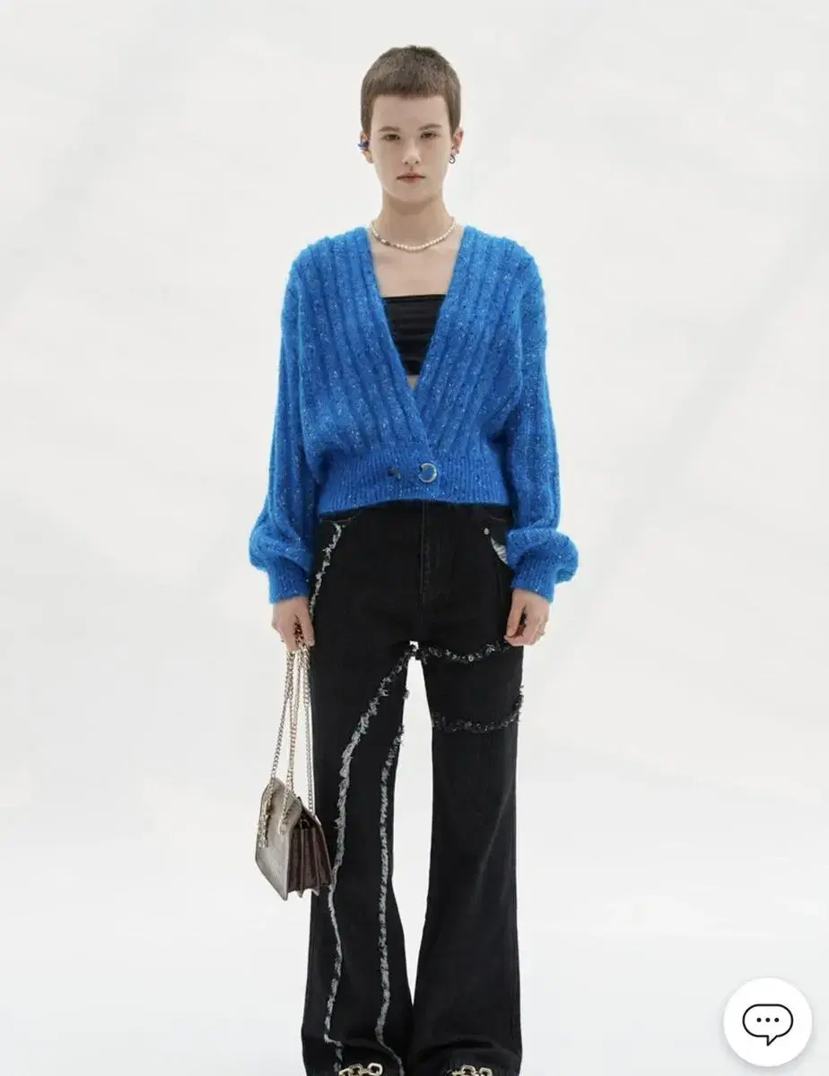 Anderson Belle Connelly V-Neck Cardigan Blue