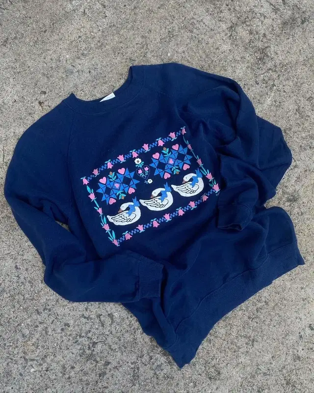 90's hanes swan sweatshirt