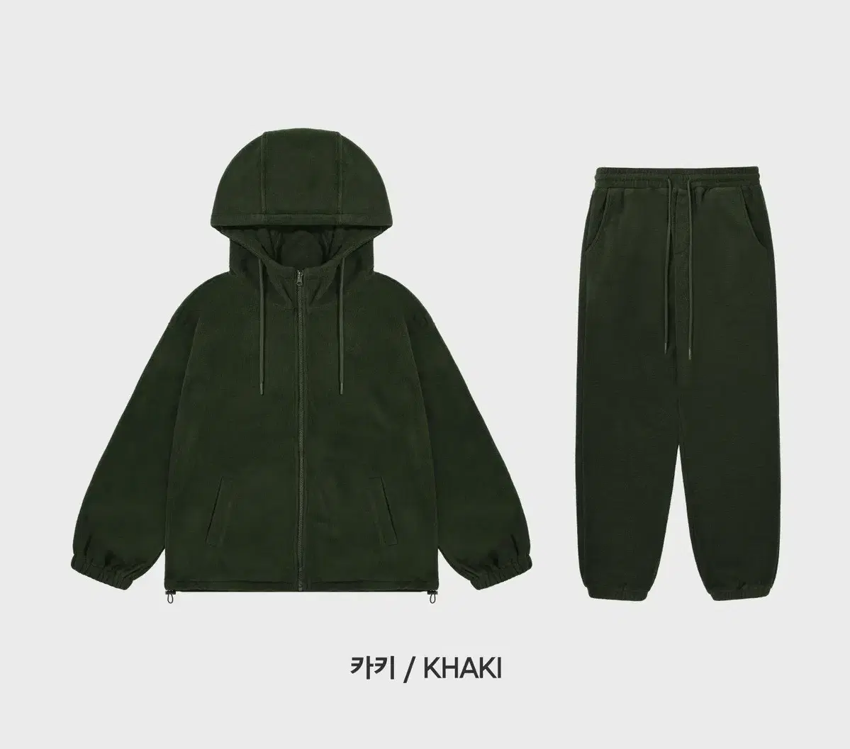 2023FW Polar Fleece Hooded Zip-up + Jogger Pants Set 5colors