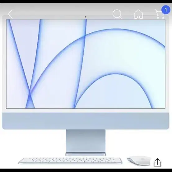 애플 2021 아이맥 24 (블루)