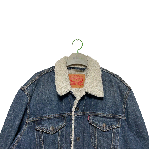 Levi's Sherpa Poggle fleece jean jacket size L 100