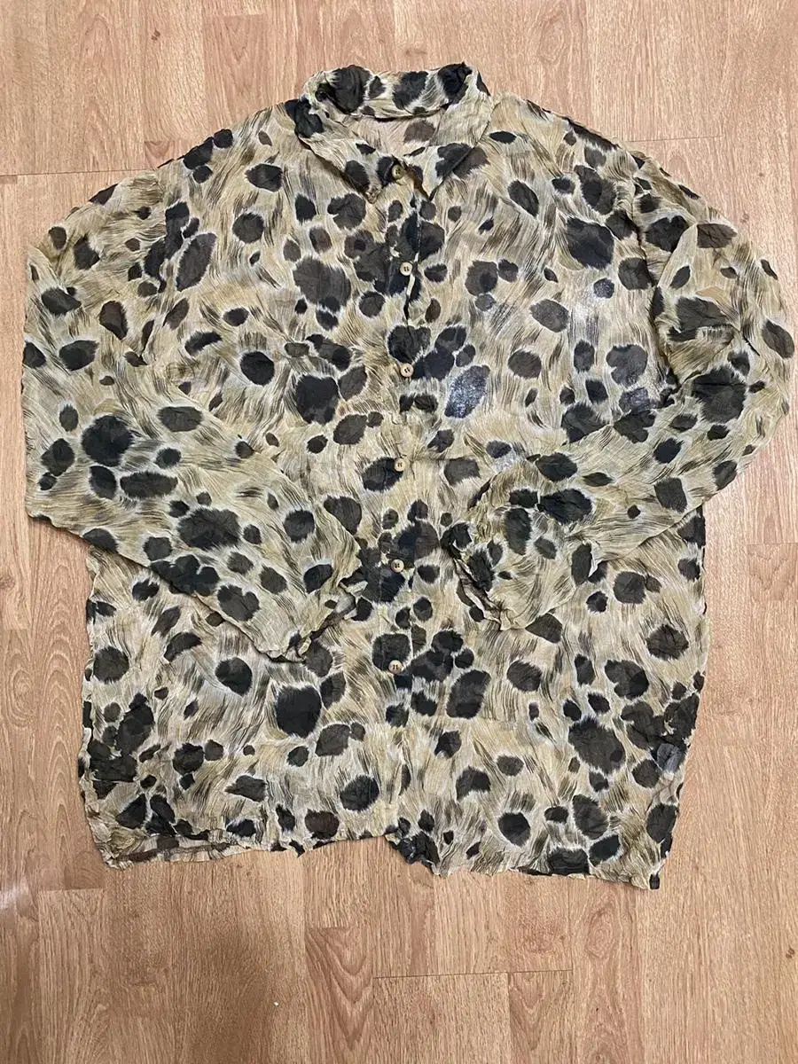 Japanese Vintage Big Size Oversized Leopard Leopard Shirt Jacket