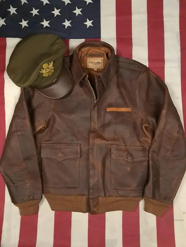 오리지날 Cidu Leathers 복각 미육군 A-2 항공점퍼