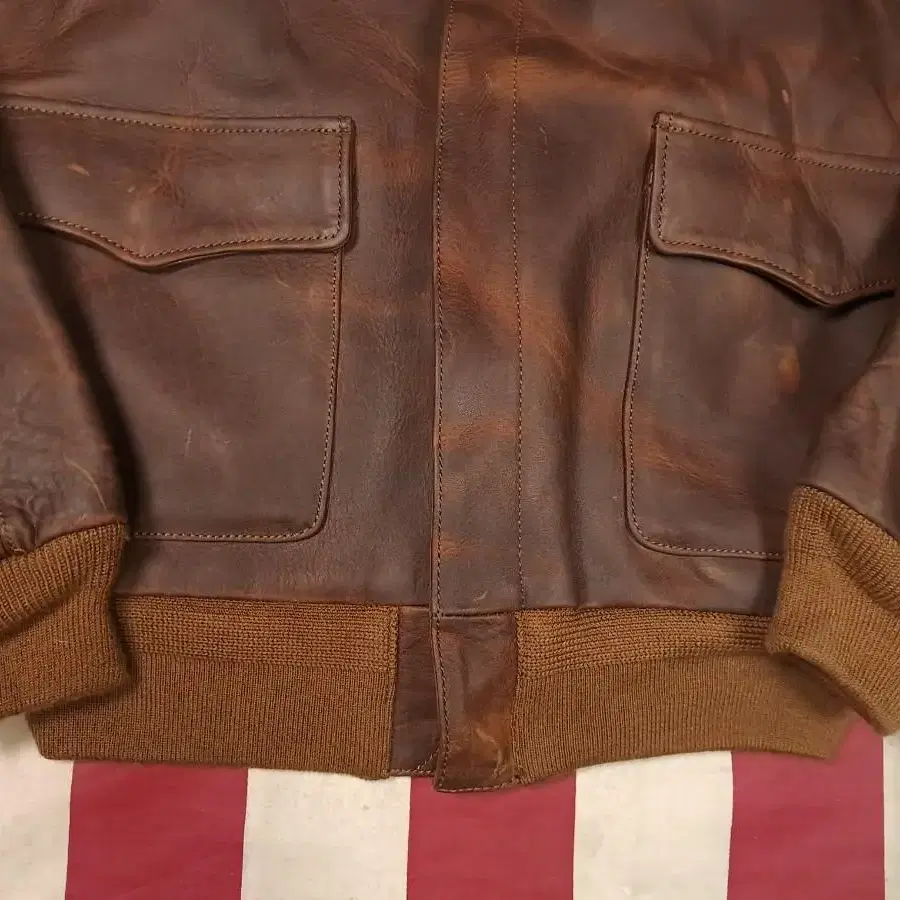 오리지날 Cidu Leathers 복각 미육군 A-2 항공점퍼