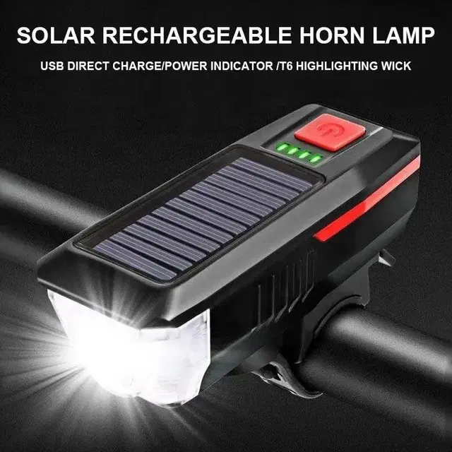 Solar Bicycle Light with Horn