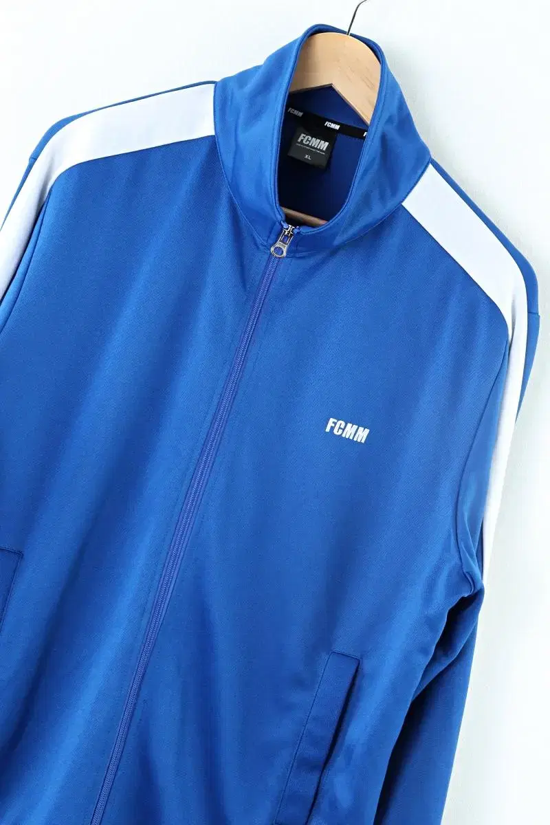 (XL) FCMM Zip Up Jersey Tracktop Line Old School bloo EOVintage