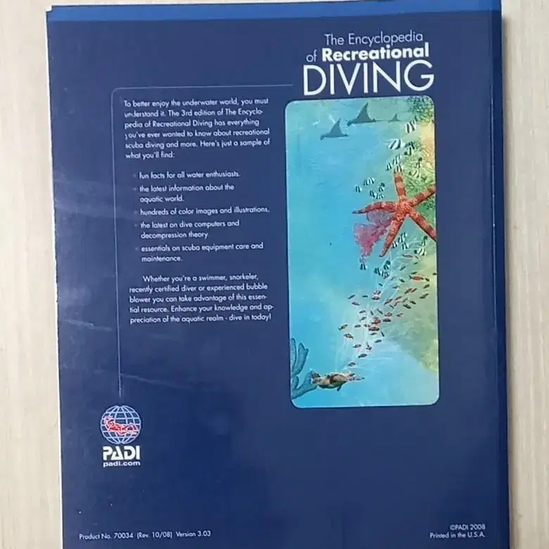 PADI DIVE 패디 다이빙 백과사전 엔사이클로페디아 오브 레크레이셔널