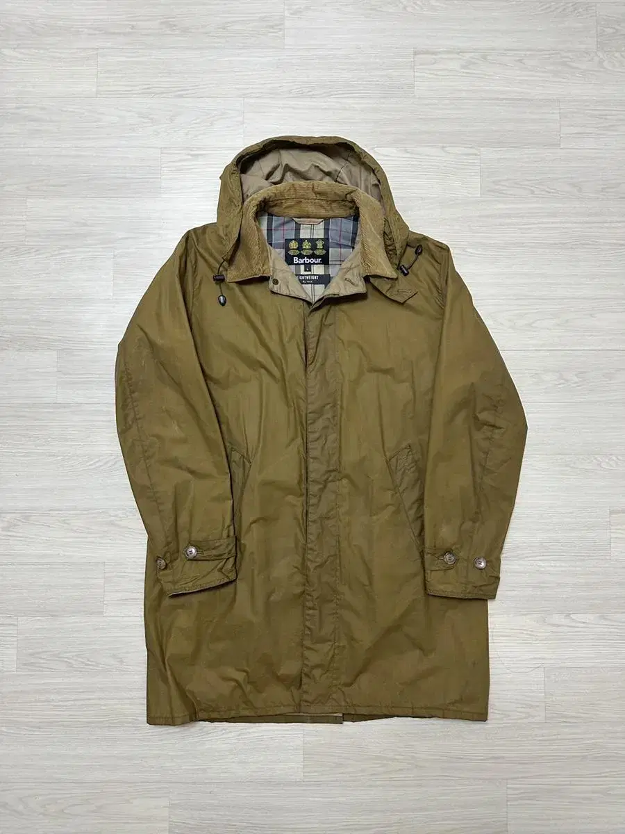 Barbour Barbour Lightweight Hooded Wax Jacket in Mustard