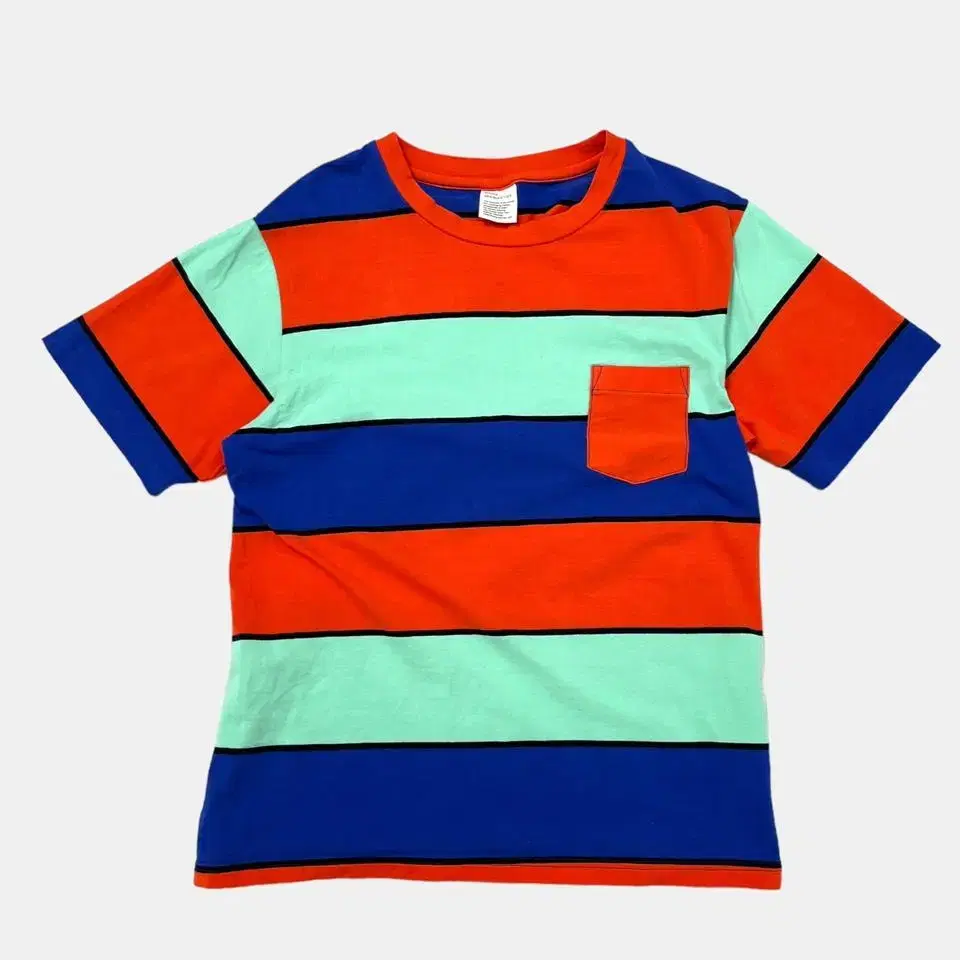 big stripe pattern pocket t-shits