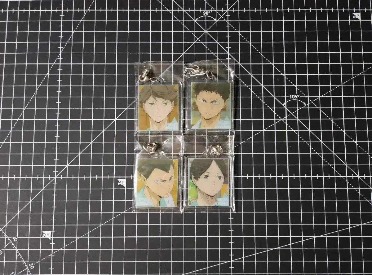 Haikyuu Aoba Josai Mini Framed Keyring Oikawa Iwaizumi Kindaichi Kunimi