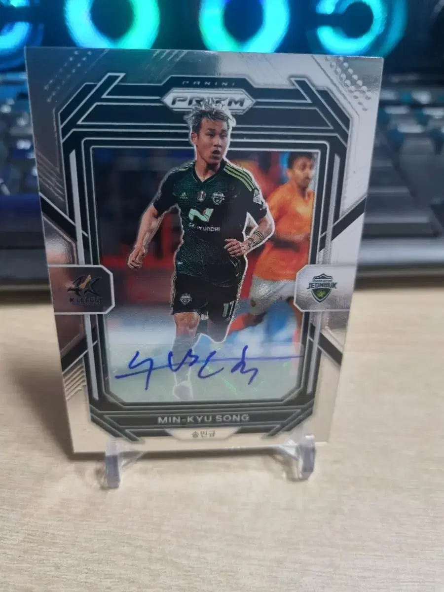 23Paniniprism K-League Jeonbuk Hyundai Song Mingyu Autographed Autofootball Card