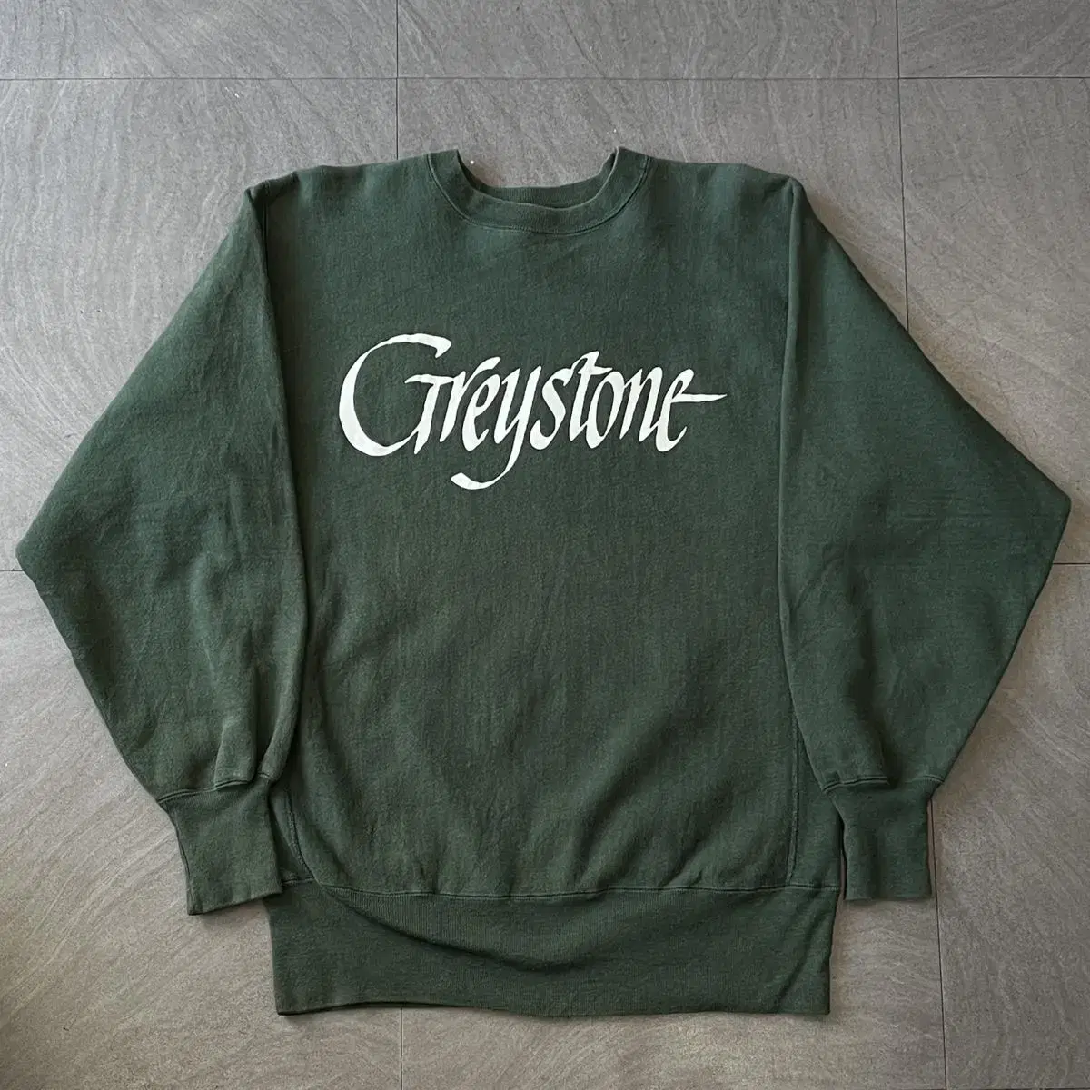 90s American Production Champions Reverse Weave Green Sweatshirt Tops