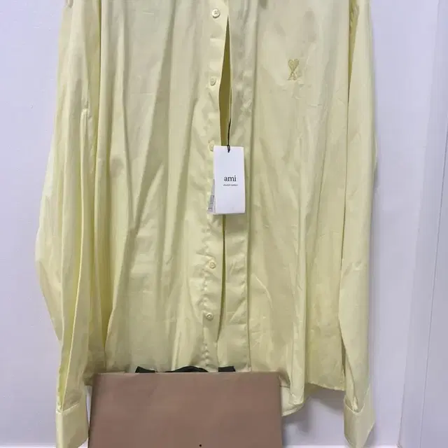 아미 셔츠 ami tonal adc shirt pale yellow 43