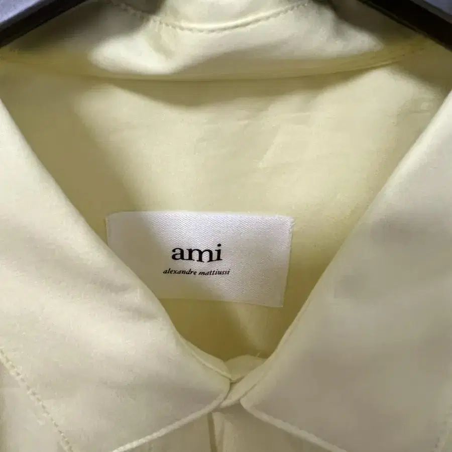 아미 셔츠 ami tonal adc shirt pale yellow 43